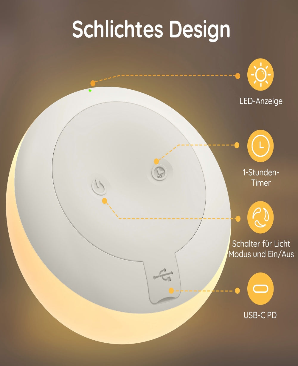 Nachtlicht aus Silikon für Babys
