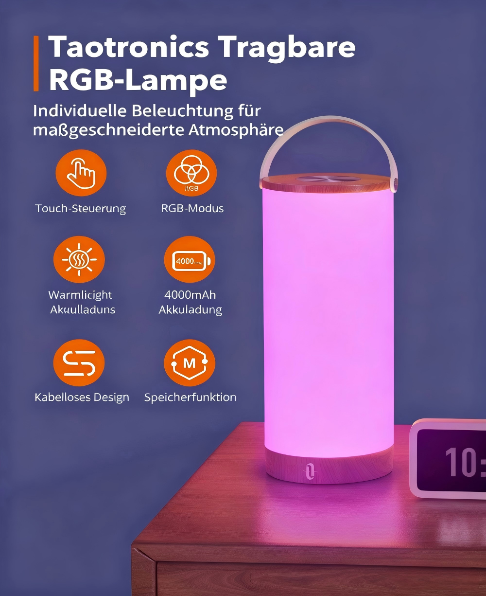 TaoTronics LED Aurora L1 Table Lamp TT-DL23