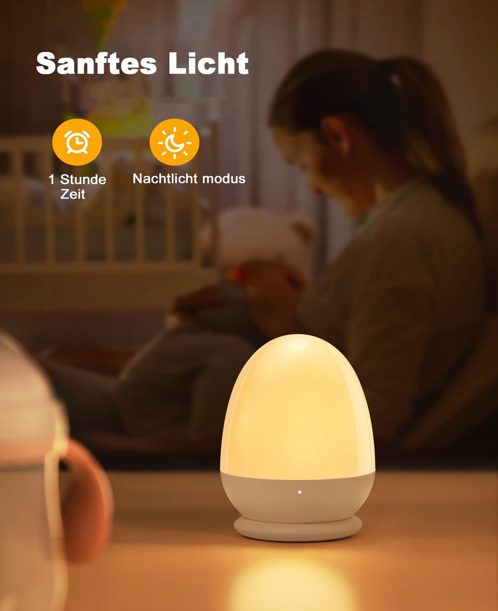 Night light for the baby cradle