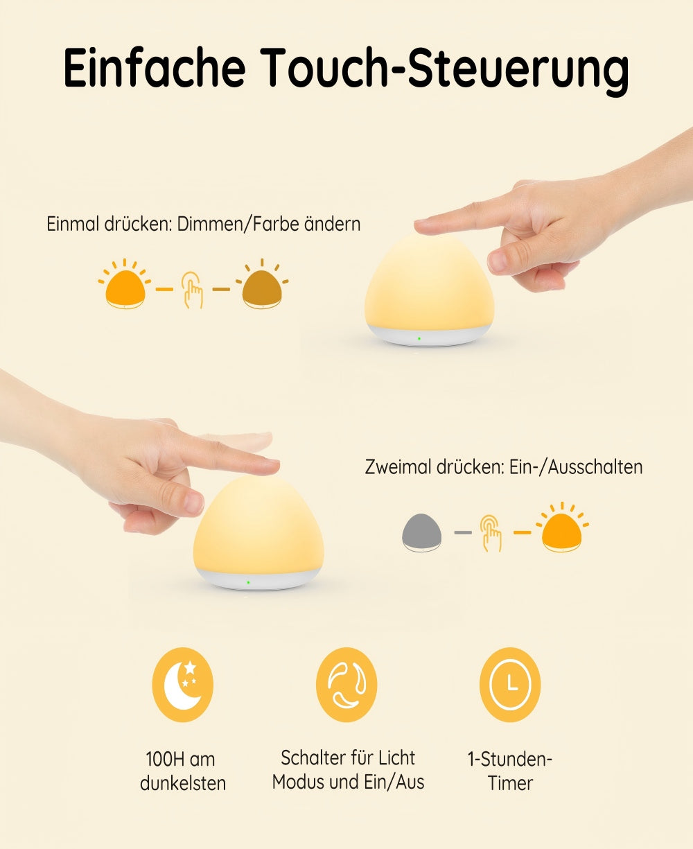 Nachtlicht aus Silikon für Babys